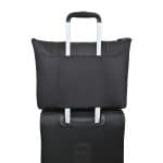 Custom Travis & Wells® Lennox Recycled Nylon Laptop Tote - Black with logo - 4