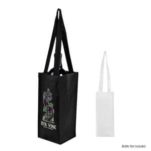Custom Venice Rpet Non-woven Laminated Wine Bag with logo