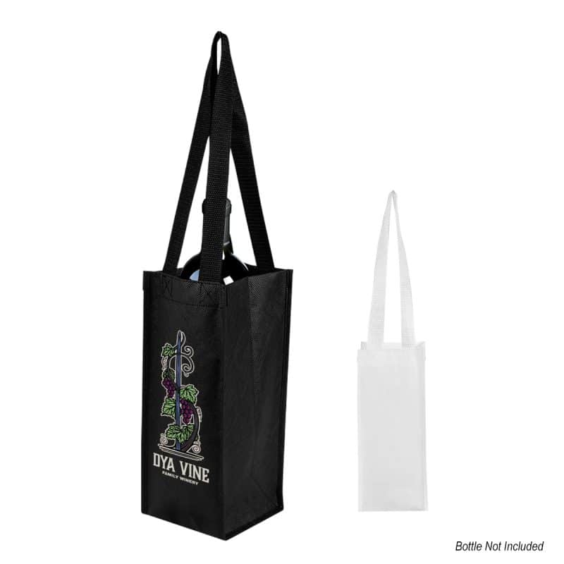 Custom Venice Rpet Non-woven Laminated Wine Bag with logo