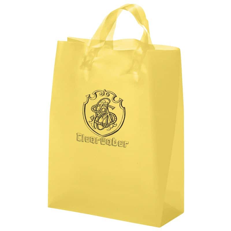 Custom Zeus - Frosted Brite Shopper Bag - Flexo Ink Print with logo