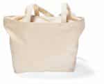 Custom Zippered Tote - Natural with logo - 1