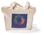 Custom Zippered Tote - Natural with logo