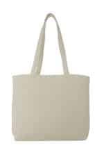 Custom Zippered Tote - Natural with logo - 4