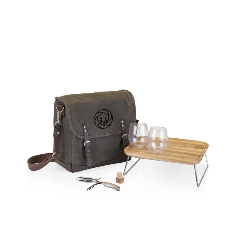 Custom Adventure Wine Tote with logo