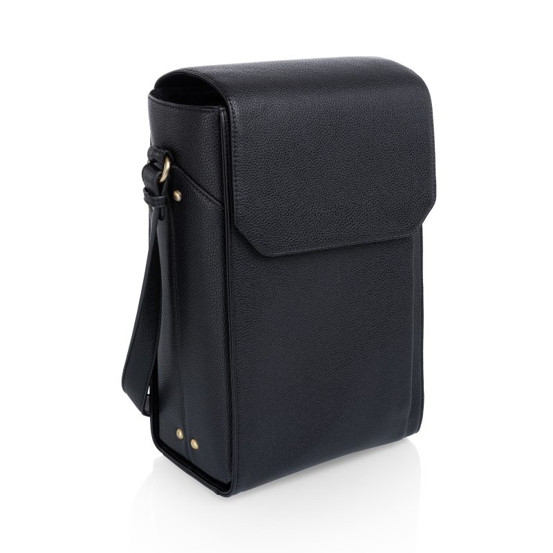 Custom Barossa Two Bottle Leatherette Wine Tote with logo