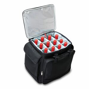 Custom Bodega Insulated 12-Bottle Wine Tote Cooler w/Removable Dividers & Wheeled Trolley with logo