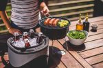 Custom Caliente Portable Charcoal BBQ Grill w/Cooler Tote Bag with logo - 3
