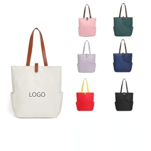 Custom Canvas Pickleball Paddle Tote Bag with logo