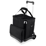Custom Cellar 6-Bottle Insulated Wine Tote w/Removable Divider & Trolley with logo - 1