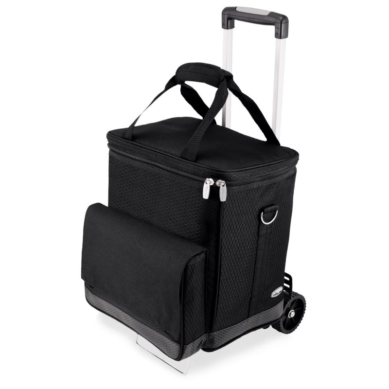 Custom Cellar 6-Bottle Insulated Wine Tote w/Removable Divider & Trolley with logo - 1