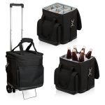 Custom Cellar 6-Bottle Insulated Wine Tote w/Removable Divider & Trolley with logo - 4