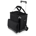Custom Cellar 6-Bottle Insulated Wine Tote w/Removable Divider & Trolley with logo - 5
