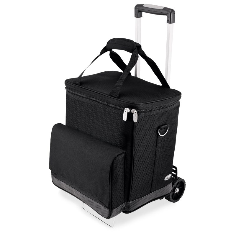 Custom Cellar 6-Bottle Insulated Wine Tote w/Removable Divider & Trolley with logo - 5