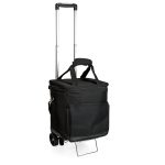 Custom Cellar 6-Bottle Insulated Wine Tote w/Removable Divider & Trolley with logo - 6