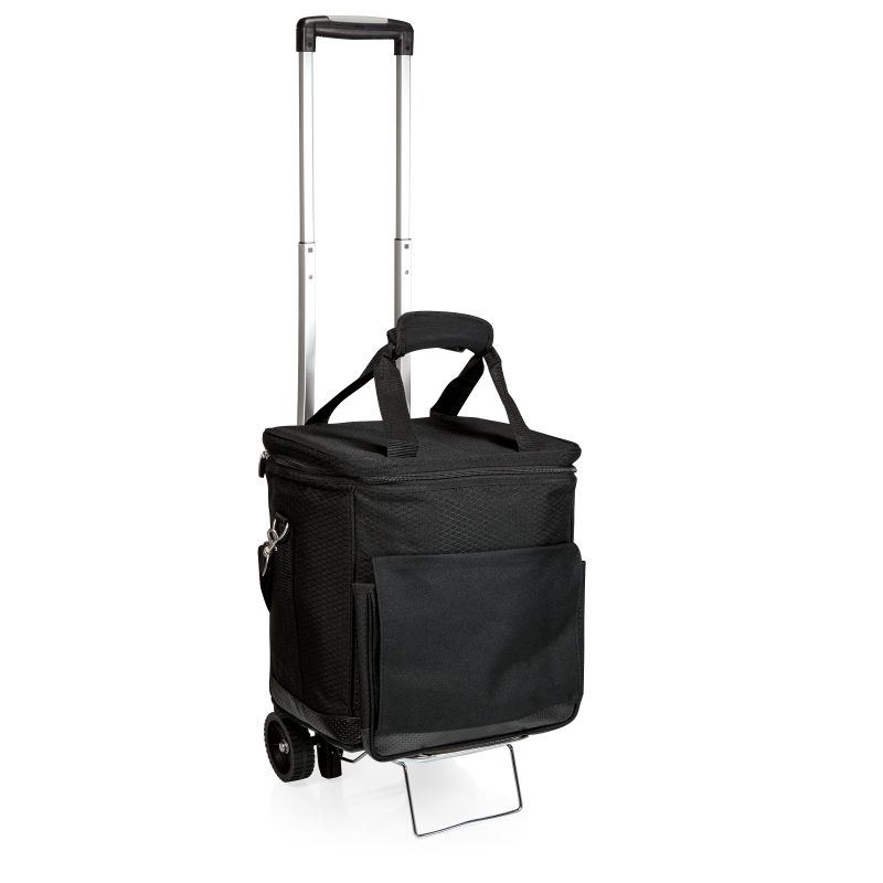 Custom Cellar 6-Bottle Insulated Wine Tote w/Removable Divider & Trolley with logo - 6