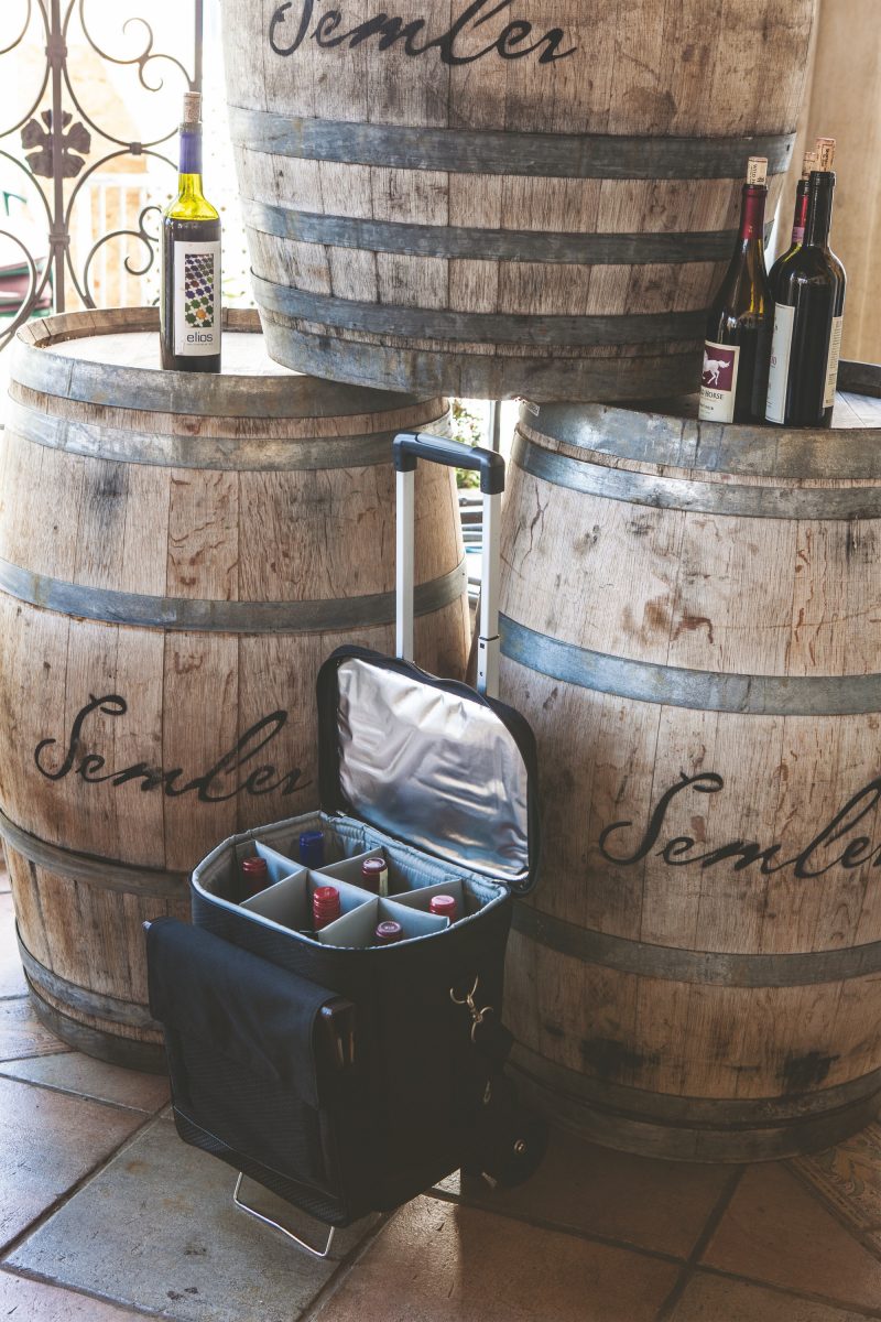 Custom Cellar Insulated Wine Tote Cooler w/Removable Divider with logo - 2