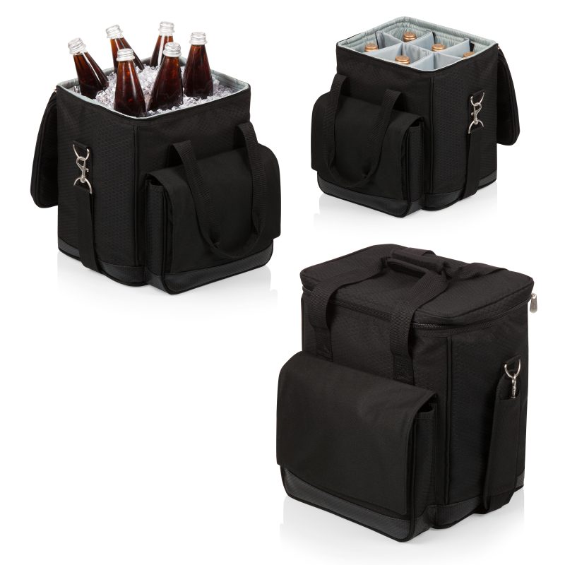 Custom Cellar Insulated Wine Tote Cooler w/Removable Divider with logo - 3