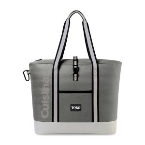 Custom Cuisinart Outdoors Cooler Tote - Medium Grey with logo