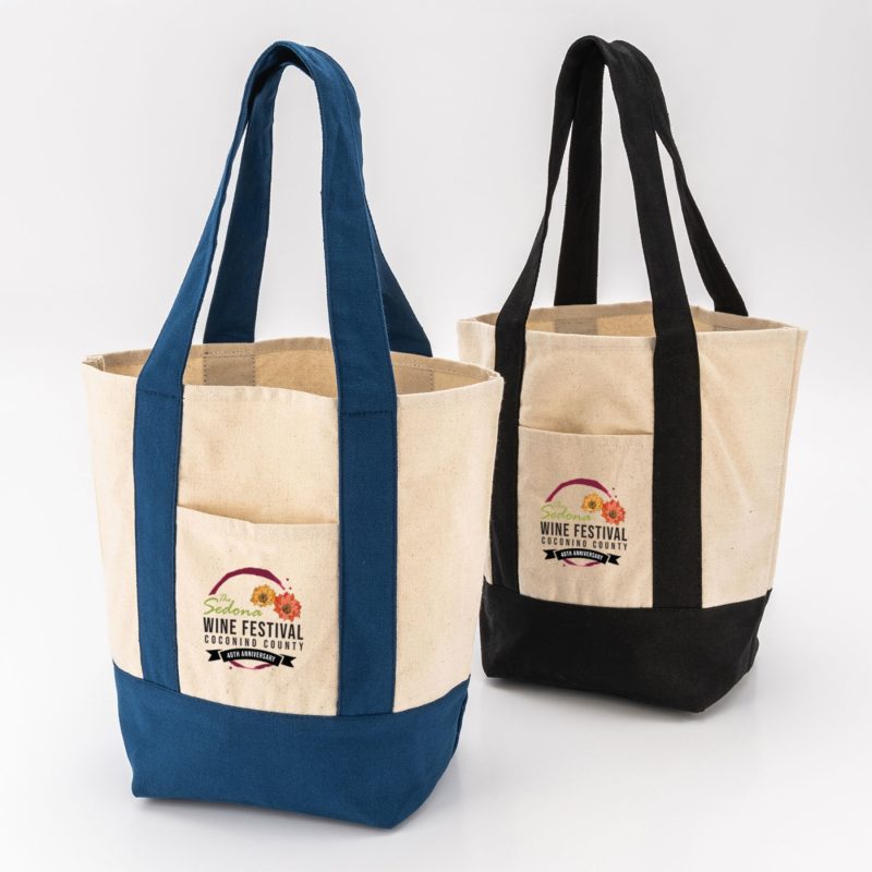 Custom Full Color Saratoga Mini Cotton Canvas Tote 12 Oz with logo - 1