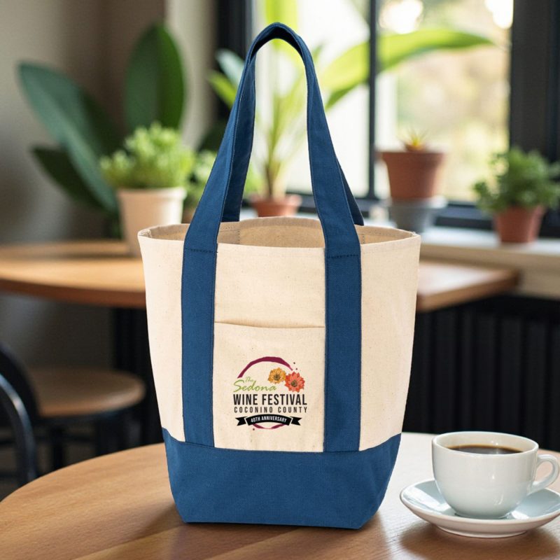 Custom Full Color Saratoga Mini Cotton Canvas Tote 12 Oz with logo - 3