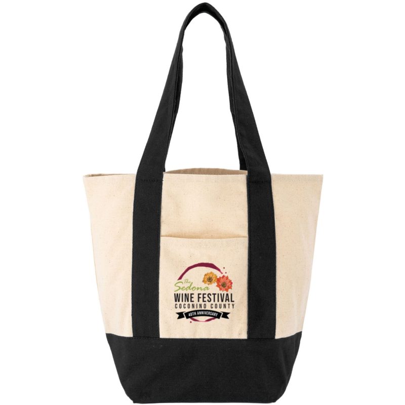 Custom Full Color Saratoga Mini Cotton Canvas Tote 12 Oz with logo