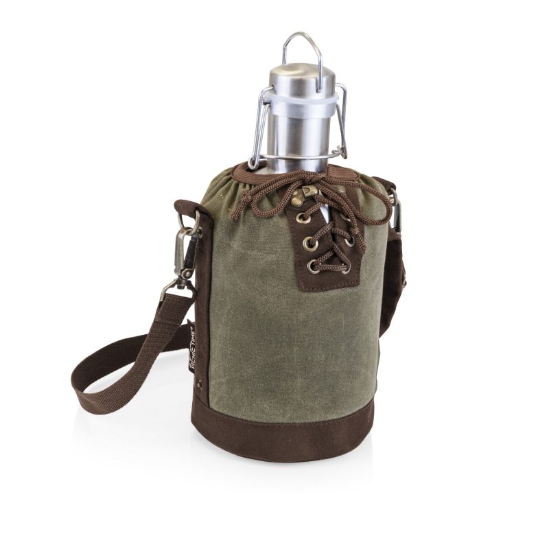 Custom Growler Tote w/64 Oz. Stainless Steel Growler with logo - 1