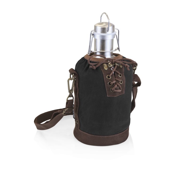 Custom Growler Tote w/64 Oz. Stainless Steel Growler with logo - 2