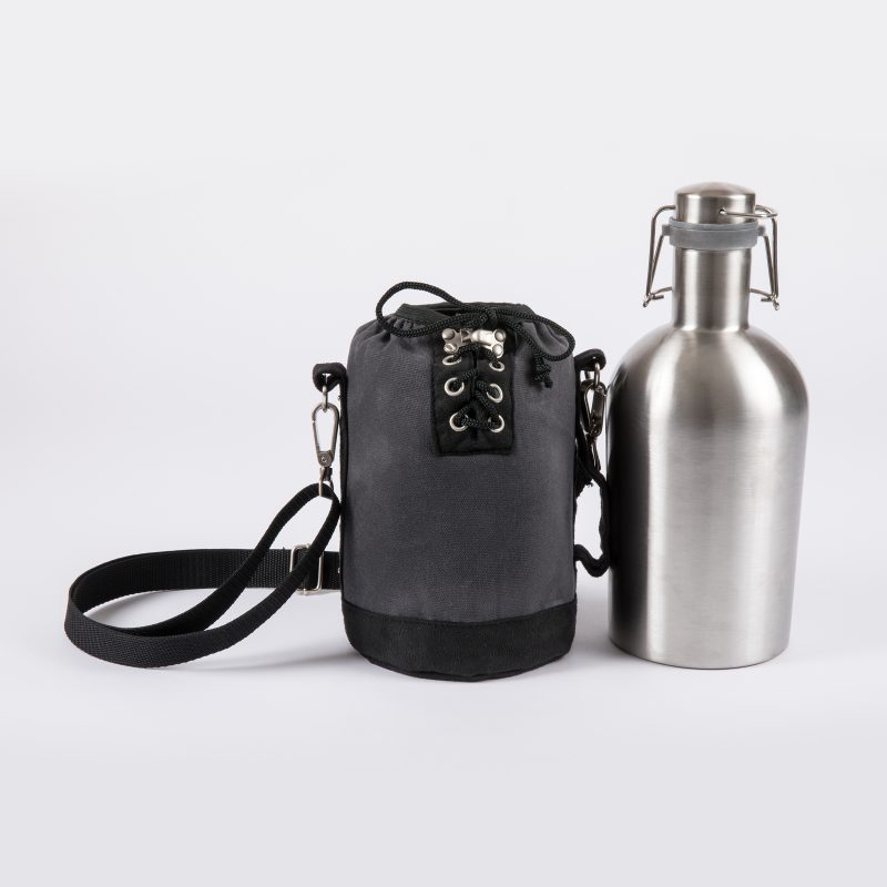 Custom Growler Tote w/64 Oz. Stainless Steel Growler with logo - 7