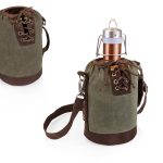 Custom Growler Tote w/64 Oz. Stainless Steel Rose Gold Growler with logo - 1