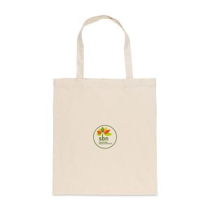 Custom Impact AWARE Recycled Cotton Tote w/Bottom 145g - Off White with logo