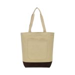 Custom Ivy Recycled Cotton Tote - AWARE - Beige with logo - 1