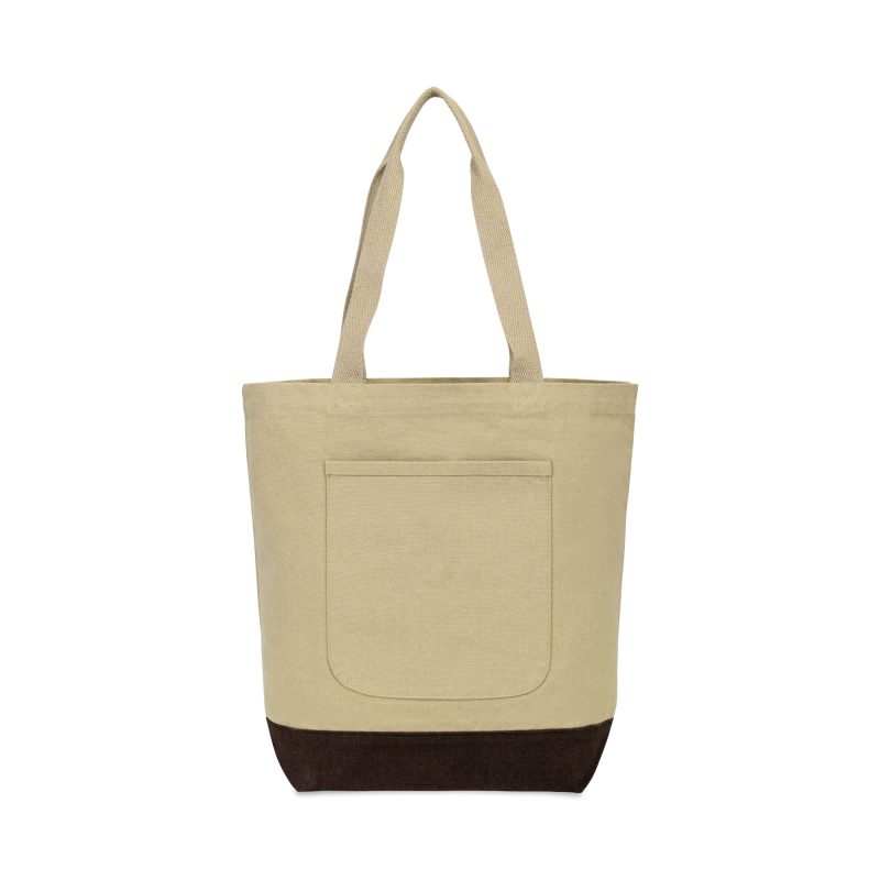Custom Ivy Recycled Cotton Tote - AWARE - Beige with logo - 1