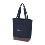 Custom Ivy Recycled Cotton Tote - AWARE - Navy with logo - 2