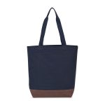 Custom Ivy Recycled Cotton Tote - AWARE - Navy with logo - 3