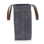Custom Market Waxed Canvas Tote with Leatherette Handles with logo - 4