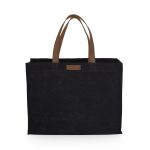 Custom Market Waxed Canvas Tote with Leatherette Handles with logo - 6