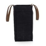 Custom Market Waxed Canvas Tote with Leatherette Handles with logo - 7