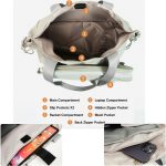 Custom Multiple Compartments Nylon tennis racquet tote bag with trolley sleeve for sport carry Pickleball B with logo - 6