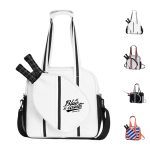 Custom Neoprene Pickleball Tote Bag with Zippered Shoulder Strap with logo