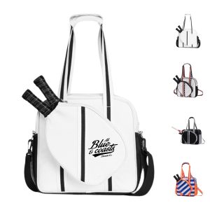 Custom Neoprene Pickleball Tote Bag with Zippered Shoulder Strap with logo