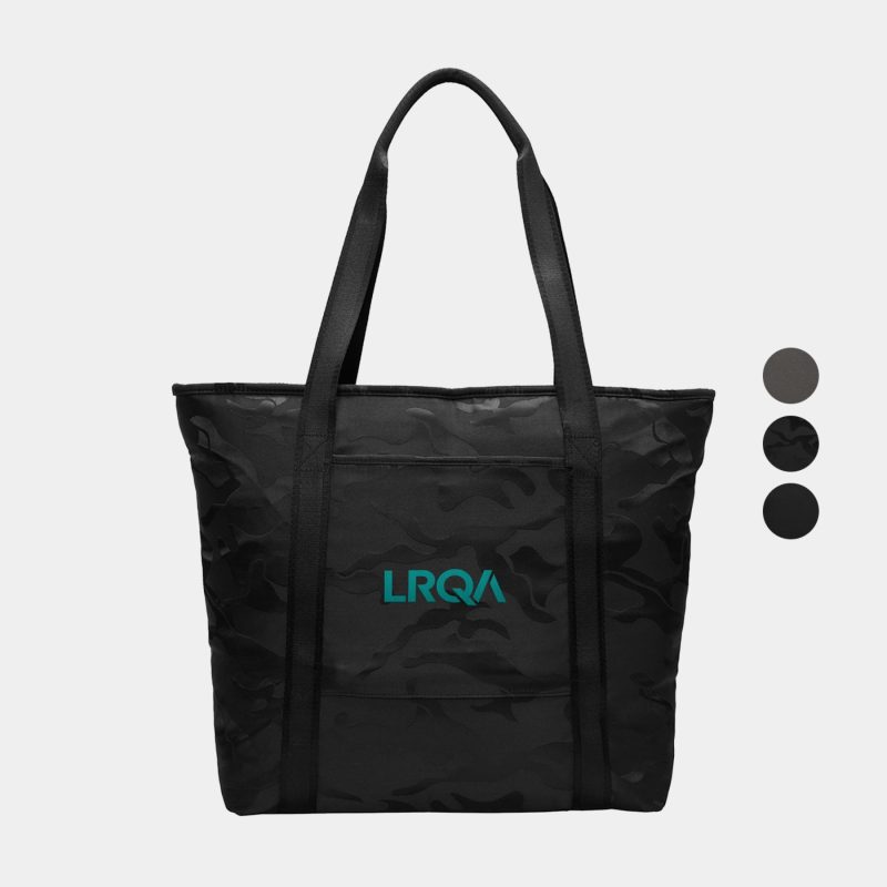 Custom OGIO® Tote Bag With Trolley Pocket On Back with logo