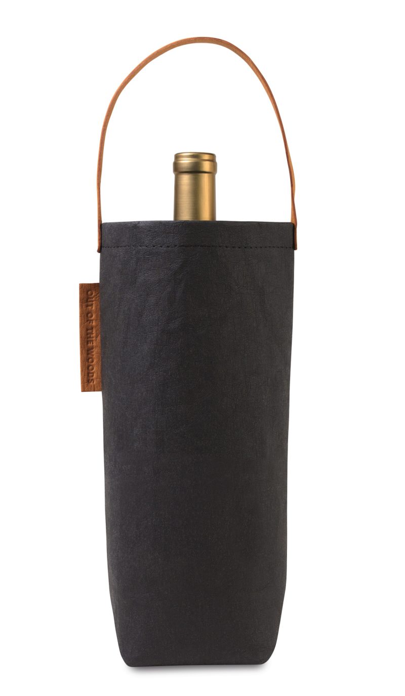 Custom Out of the Woods Connoisseur Wine Tote - Ebony with logo - 1
