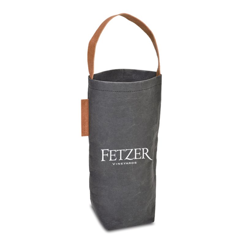 Custom Out of the Woods Connoisseur Wine Tote - Ebony with logo - 2