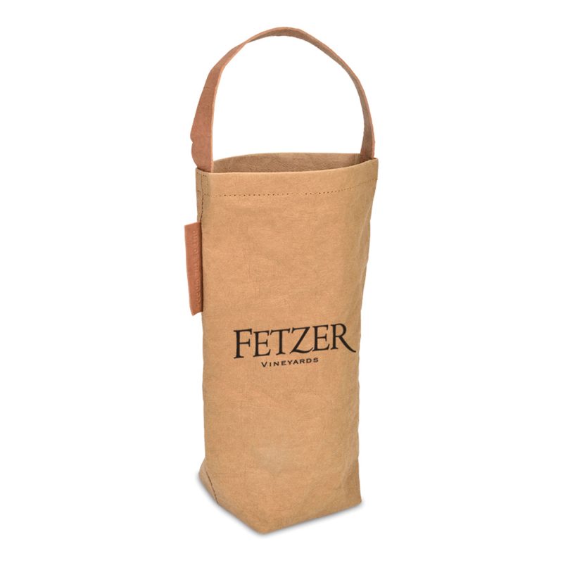 Custom Out of the Woods Connoisseur Wine Tote - Sahara with logo - 2