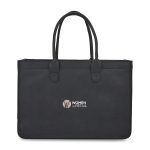Custom Out of the Woods Felt Shopper Tote - Black with logo