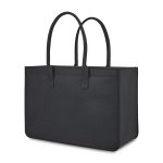 Custom Out of the Woods Felt Shopper Tote - Black with logo - 4