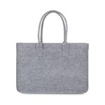 Custom Out of the Woods Felt Shopper Tote - Light Grey with logo - 1