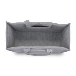 Custom Out of the Woods Felt Shopper Tote - Light Grey with logo - 3