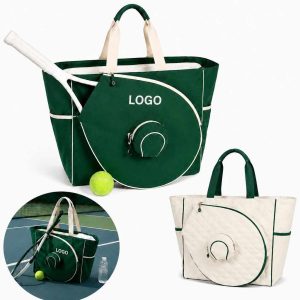 Custom Oxford Pickleball/Tennis Tote Bag with Padded Compartments with logo