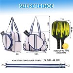 Custom Pickleball Tote Bag Paddle Compartment Insulated Holder with logo - 2
